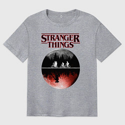 Футболка оверсайз мужская Очень странные дела, цвет: меланж