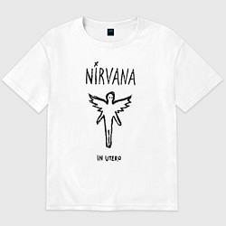 Футболка оверсайз мужская Nirvana In utero, цвет: белый