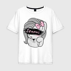 Футболка оверсайз мужская Senpai, цвет: белый