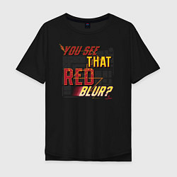 Футболка оверсайз мужская Red Blur, цвет: черный