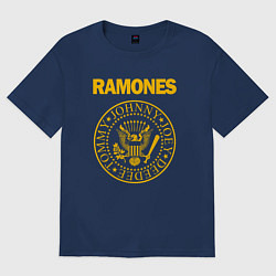 Футболка оверсайз мужская RAMONES, цвет: тёмно-синий