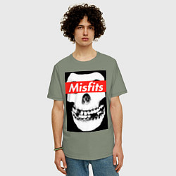 Футболка оверсайз мужская Misfits, цвет: авокадо — фото 2