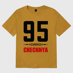 Футболка оверсайз мужская 95 Chechnya, цвет: горчичный
