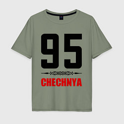 Футболка оверсайз мужская 95 Chechnya, цвет: авокадо