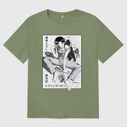 Мужская футболка оверсайз Мисато Кацураги