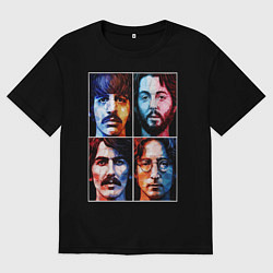 Футболка оверсайз мужская THE BEATLES, цвет: черный