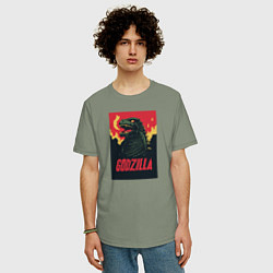 Футболка оверсайз мужская Godzilla, цвет: авокадо — фото 2