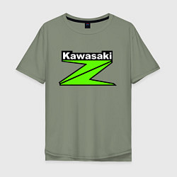 Футболка оверсайз мужская KAWASAKI Z, цвет: авокадо