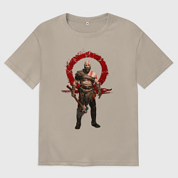 Футболка оверсайз мужская GOD OF WAR, цвет: миндальный
