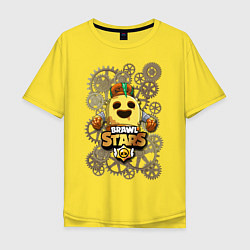 Футболка оверсайз мужская Brawl Stars Robot Spike, цвет: желтый