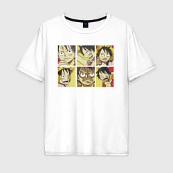 Футболка оверсайз мужская Monkey D Luffy, цвет: белый