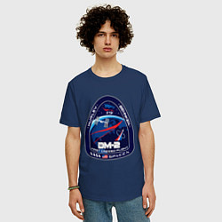 Футболка оверсайз мужская NASA Z, цвет: тёмно-синий — фото 2