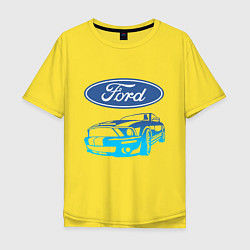 Футболка оверсайз мужская Ford Z, цвет: желтый
