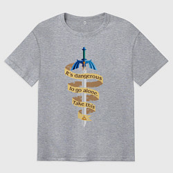 Футболка оверсайз мужская The Legend of Zelda, цвет: меланж