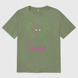 Футболка оверсайз мужская Mob Psycho 100%, цвет: авокадо