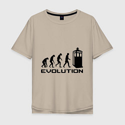 Мужская футболка оверсайз Tardis evolution