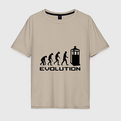 Мужская футболка оверсайз Tardis evolution