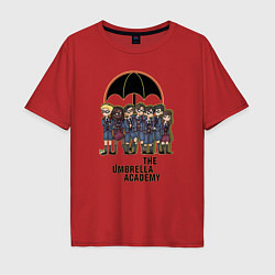 Футболка оверсайз мужская The Umbrella Academy, цвет: красный