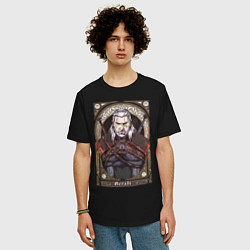 Футболка оверсайз мужская The Witcher, Geralt, Ведьмак,, цвет: черный — фото 2