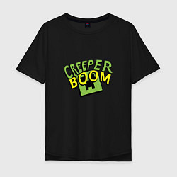 Футболка оверсайз мужская Creeper Boom, цвет: черный