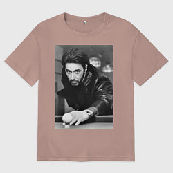 Футболка оверсайз мужская Аль Пачино, цвет: пыльно-розовый