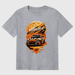 Футболка оверсайз мужская BeamNG drive - Air studio, цвет: меланж