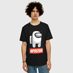 Футболка оверсайз мужская Among Us, цвет: черный — фото 2