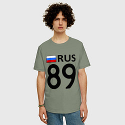 Футболка оверсайз мужская RUS 89, цвет: авокадо — фото 2