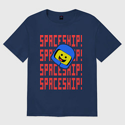 Футболка оверсайз мужская Spaceship, цвет: тёмно-синий
