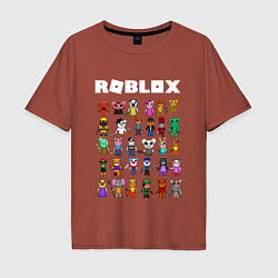 Футболка оверсайз мужская ROBLOX PIGGY, цвет: кирпичный