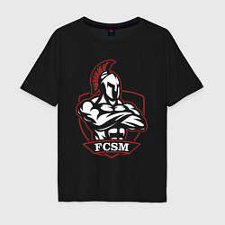 Футболка оверсайз мужская FCSM, цвет: черный