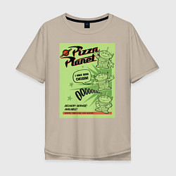 Мужская футболка оверсайз Pizza Planet