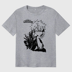 Футболка оверсайз мужская Моя геройская академия, цвет: меланж