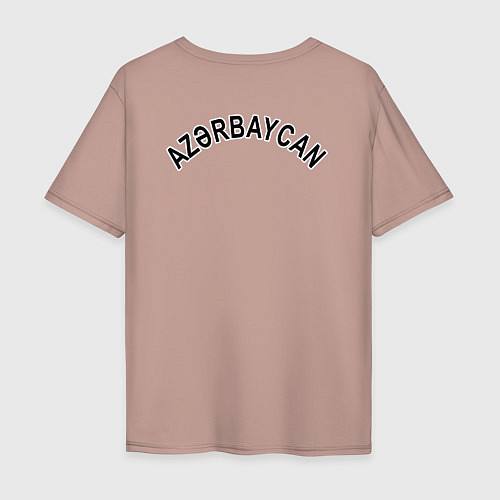 Мужская футболка оверсайз Азербайджан / Пыльно-розовый – фото 2