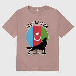 Футболка оверсайз мужская Азербайджан, цвет: пыльно-розовый