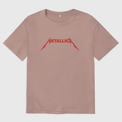 Футболка оверсайз мужская And Justice For All Metallica, цвет: пыльно-розовый