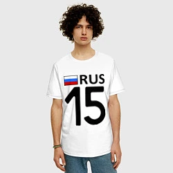 Футболка оверсайз мужская RUS 15, цвет: белый — фото 2