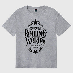 Футболка оверсайз мужская Snoop Dogg: Rolling Words, цвет: меланж