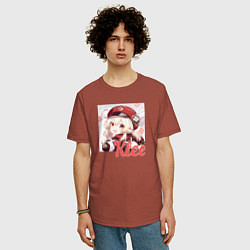 Футболка оверсайз мужская Klee, цвет: кирпичный — фото 2