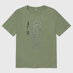 Мужская футболка оверсайз Волк ауф