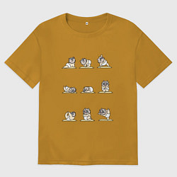 Футболка оверсайз мужская ЙОГА ОТ ИНОСКЕ, цвет: горчичный