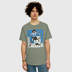 Футболка оверсайз мужская 10 Diego Maradona, цвет: авокадо — фото 2