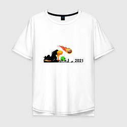 Футболка оверсайз мужская Апокалипсис 2020, цвет: белый