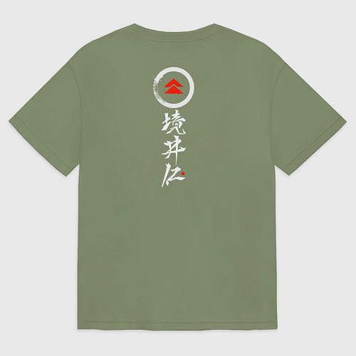 Мужская футболка оверсайз Ghost of Tsushima / Авокадо – фото 2