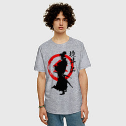 Футболка оверсайз мужская Ghost of Tsushima, цвет: меланж — фото 2
