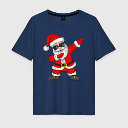 Футболка оверсайз мужская Dabing Santa, цвет: тёмно-синий