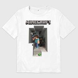 Футболка оверсайз мужская Minecraft, цвет: белый
