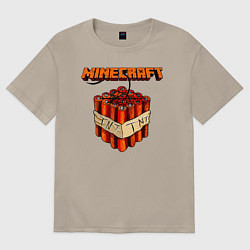 Футболка оверсайз мужская Minecraft, цвет: миндальный