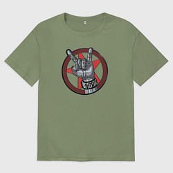 Футболка оверсайз мужская Johnny Silverhand 01, цвет: авокадо