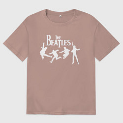 Футболка оверсайз мужская The Beatles, цвет: пыльно-розовый